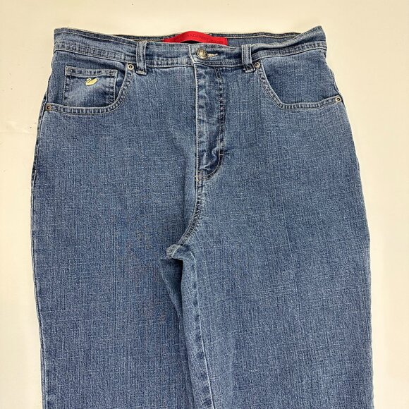 Gloria Vanderbilt Straight Leg Women's size 10 Medium Wash Blue Denim Jeans - Picture 2 of 4